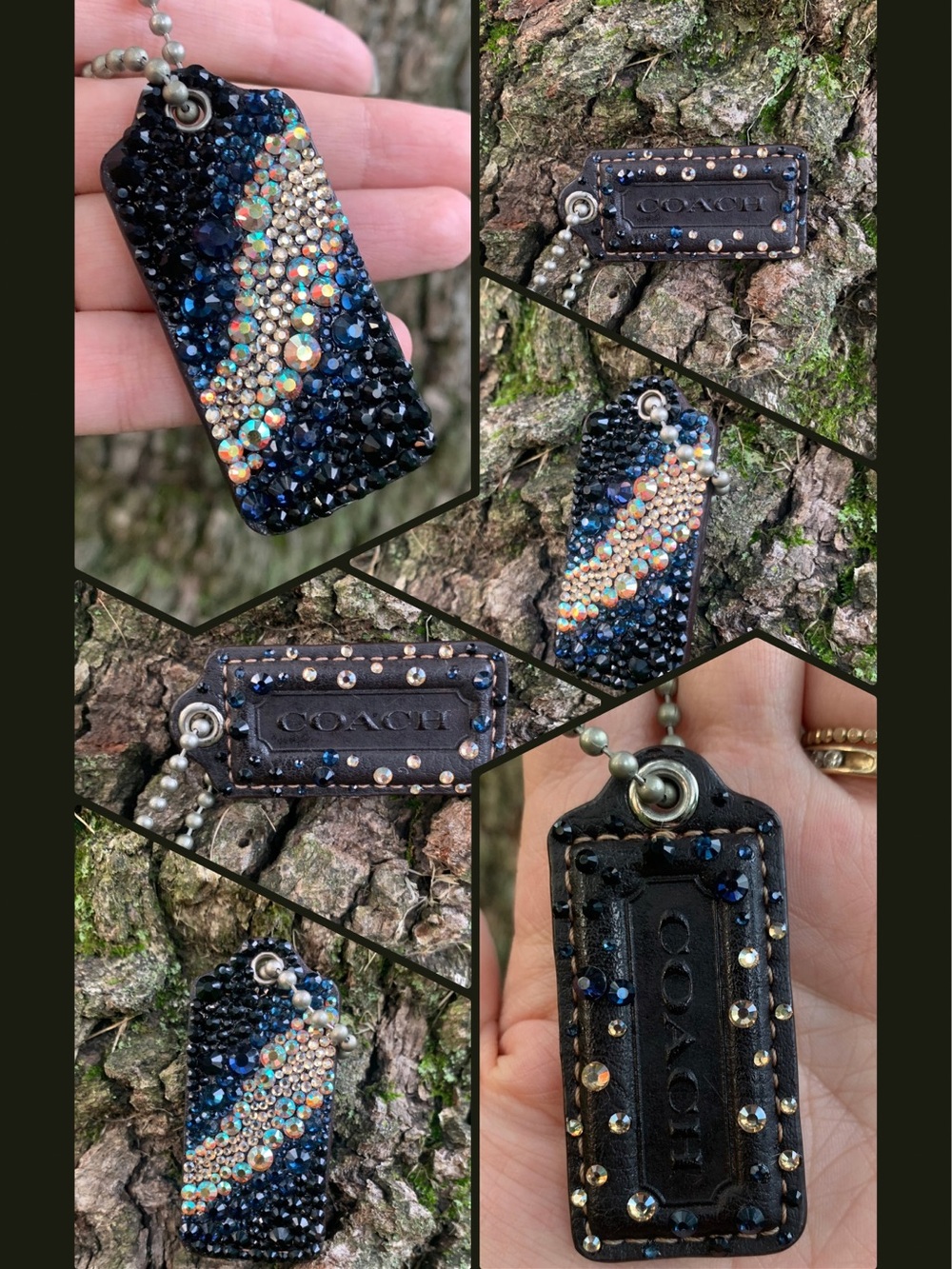 Coach Y2K hang tag with rhinestones